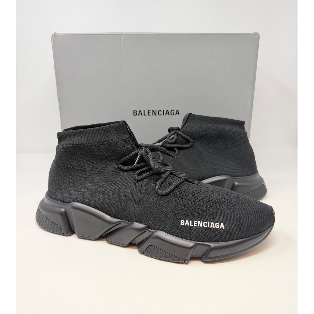 Balenciaga Speed Lace Up Trainer Black Size 14 US 47 EU